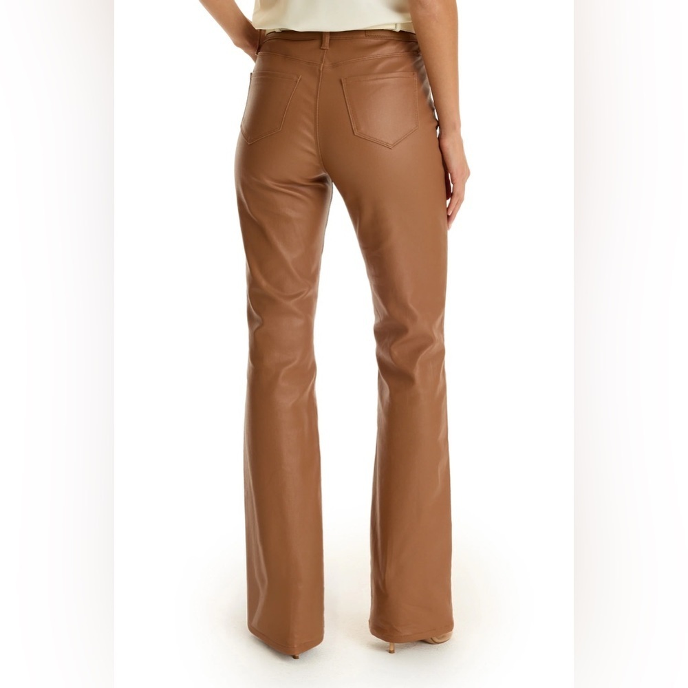 New The Noli Shop Aria Coated Bootcut Flare Jean Mocha Mousse NWT Women’s 27 - Picture 2 of 14